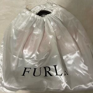 Big leather orange and brown purse | Furla